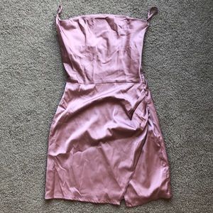 Mauve Satin Slip Dress